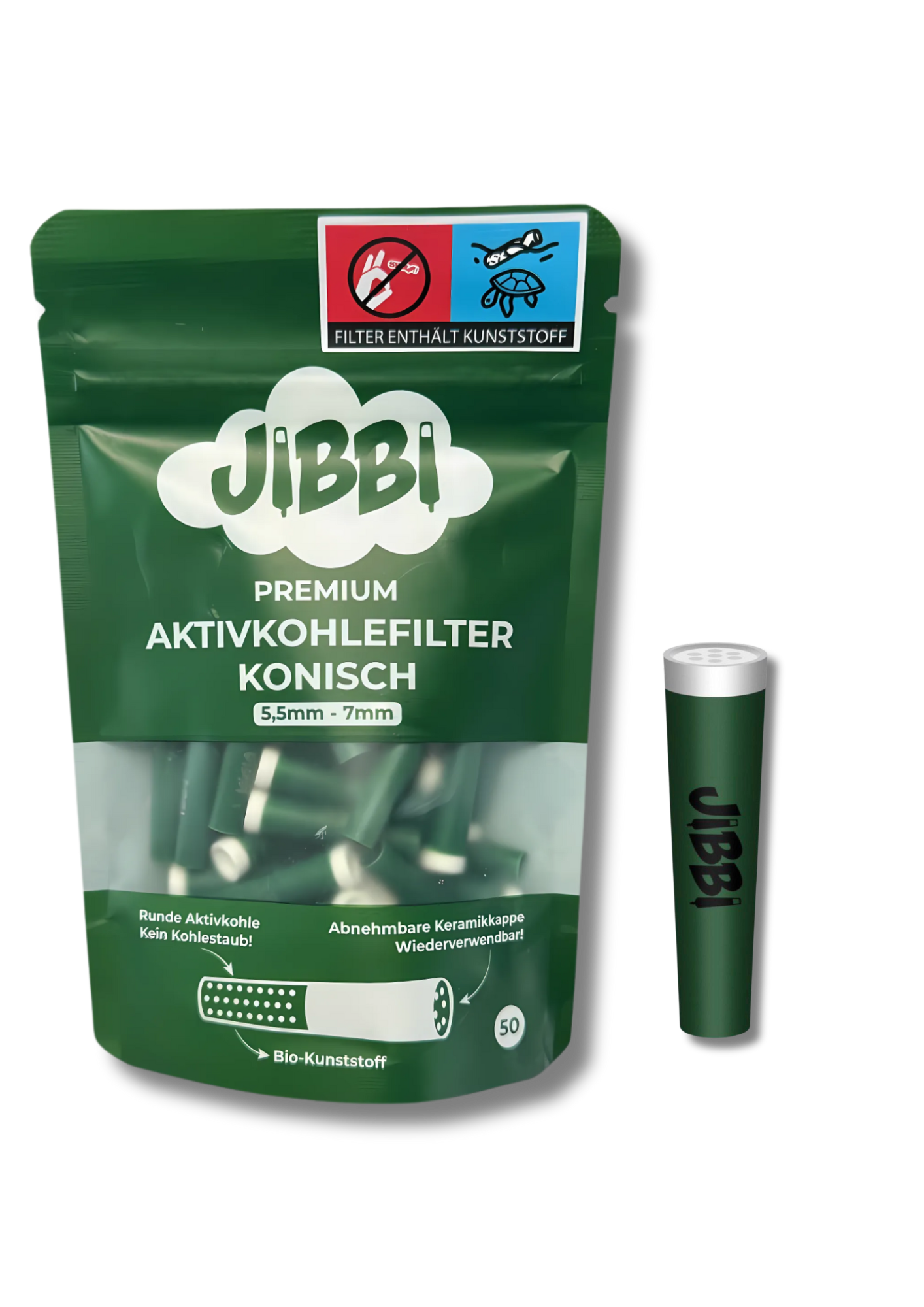 Jibbi Konisch Aktivkohlefilter