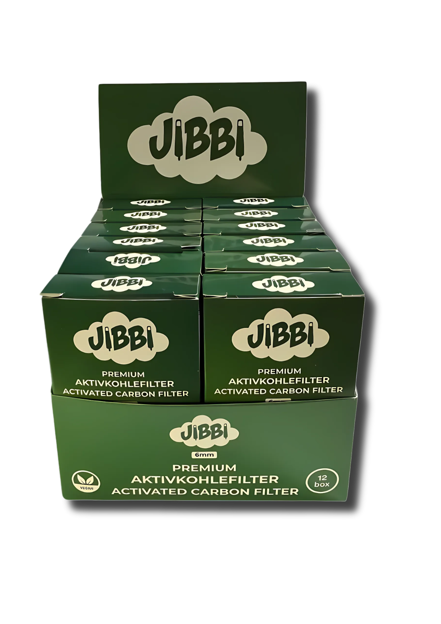 Jibbi Premium Aktivkohlefilter Display